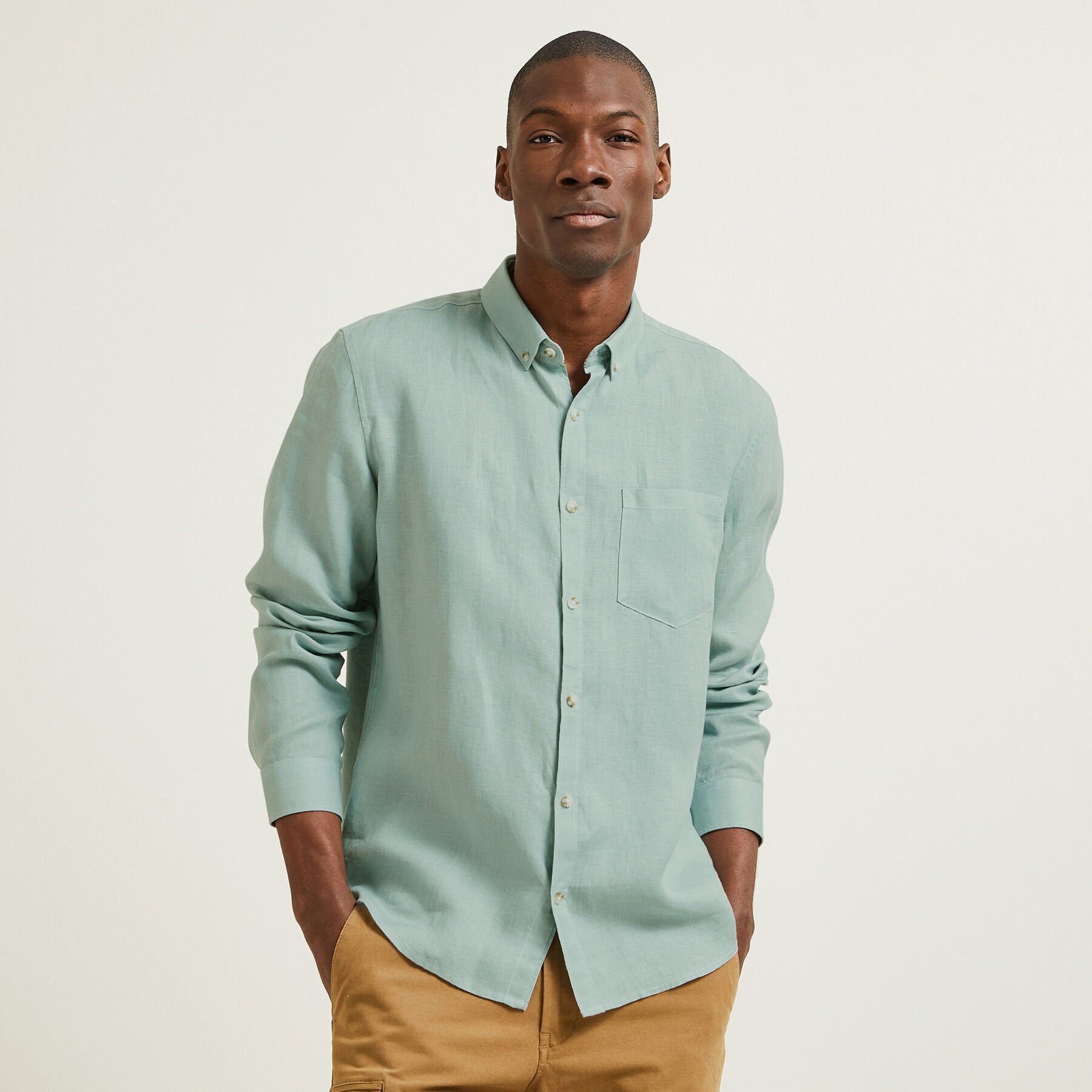Chemise bleu vert homme sales