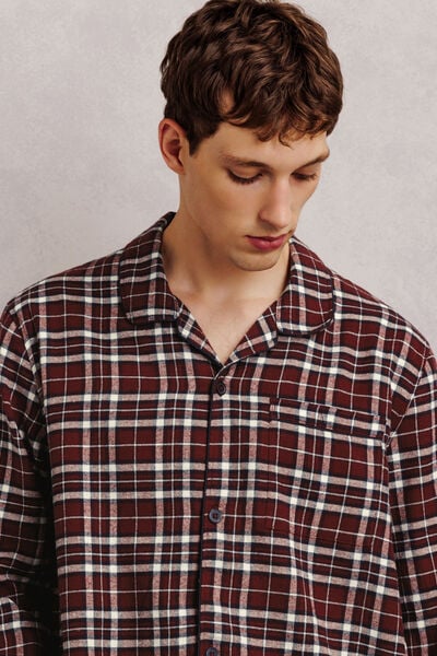 Ensemble pyjama en flanelle &agrave; carreaux