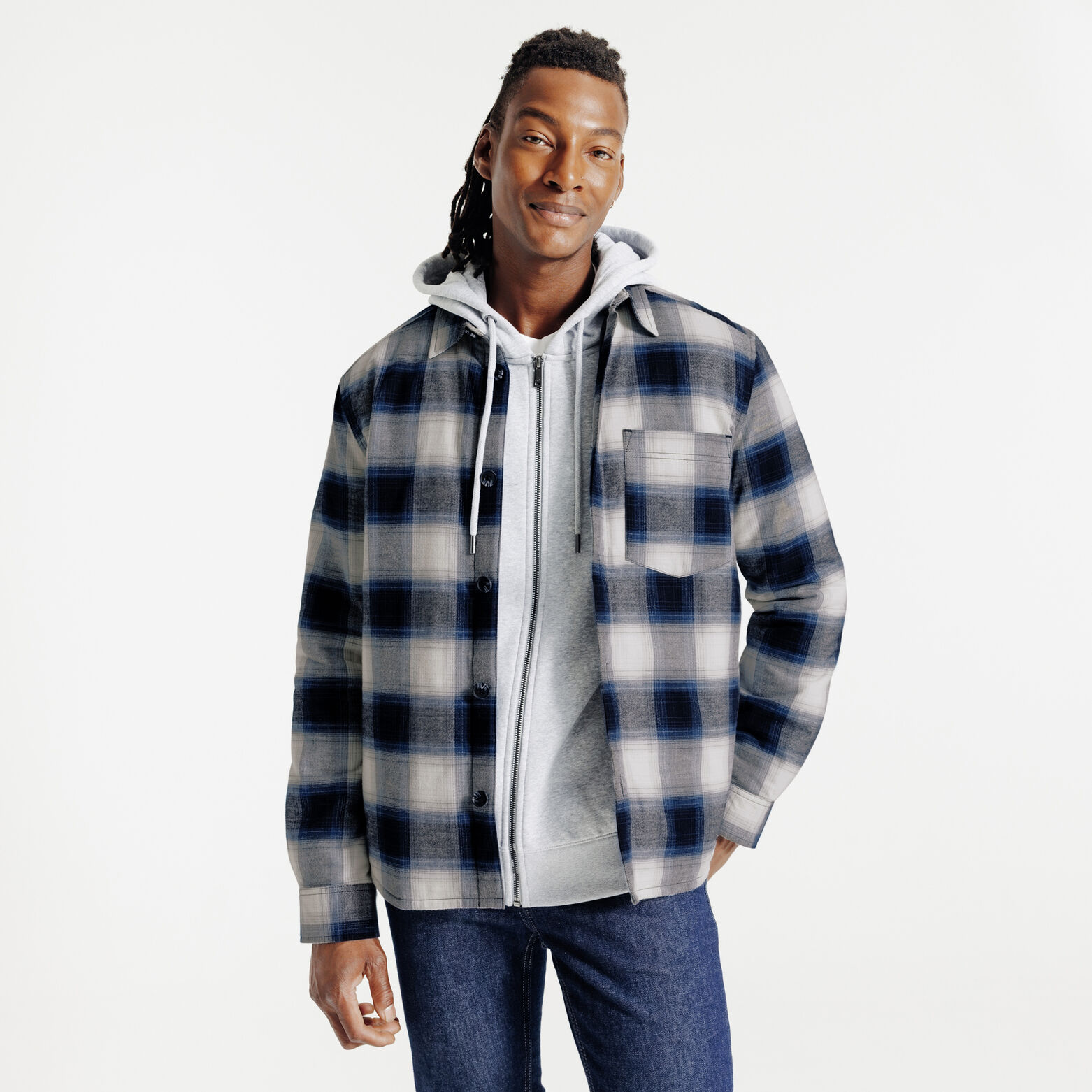 Gevoerd overhemd in katoen