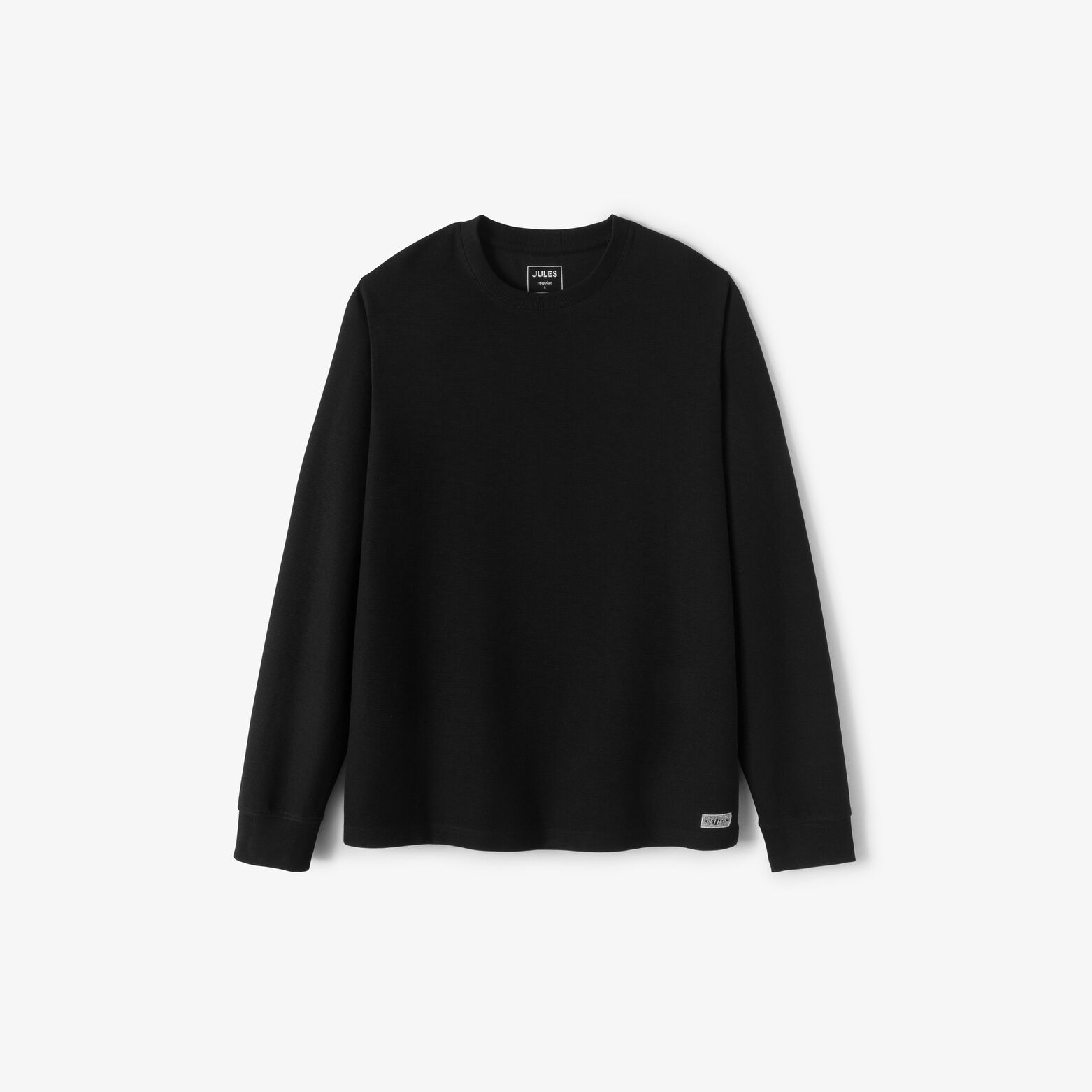 T-shirt lange mouwen in reli&euml;fstof