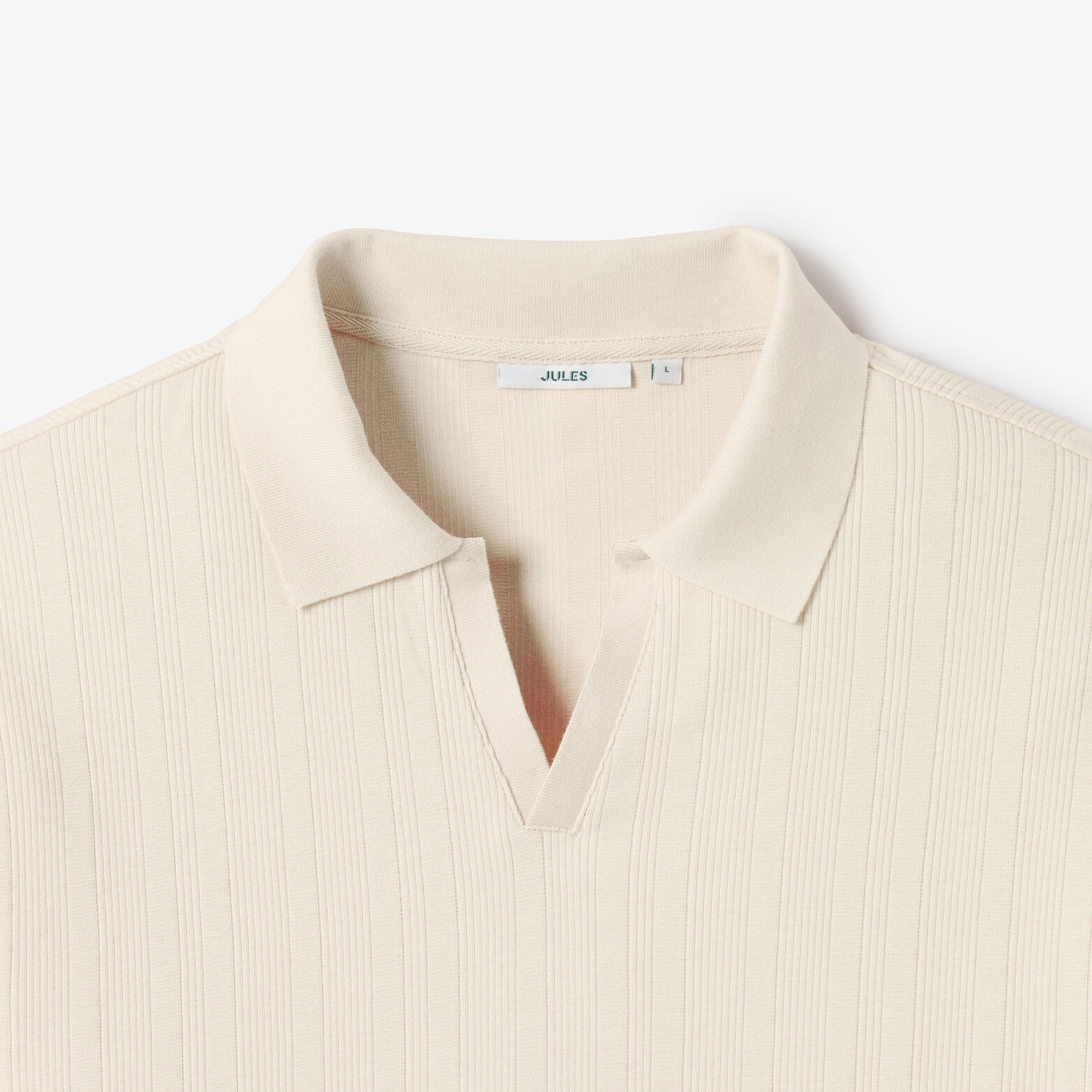 Polo manches courtes col resort mati&egrave;re textur&eacute;e