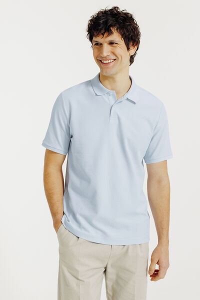 Polo manches courtes piqu&eacute; uni