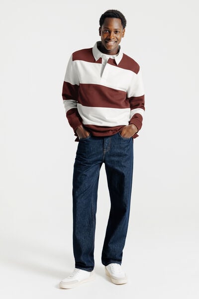 Gestreepte sweater met polokraag