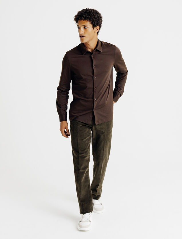 Chemise en maille coton slim