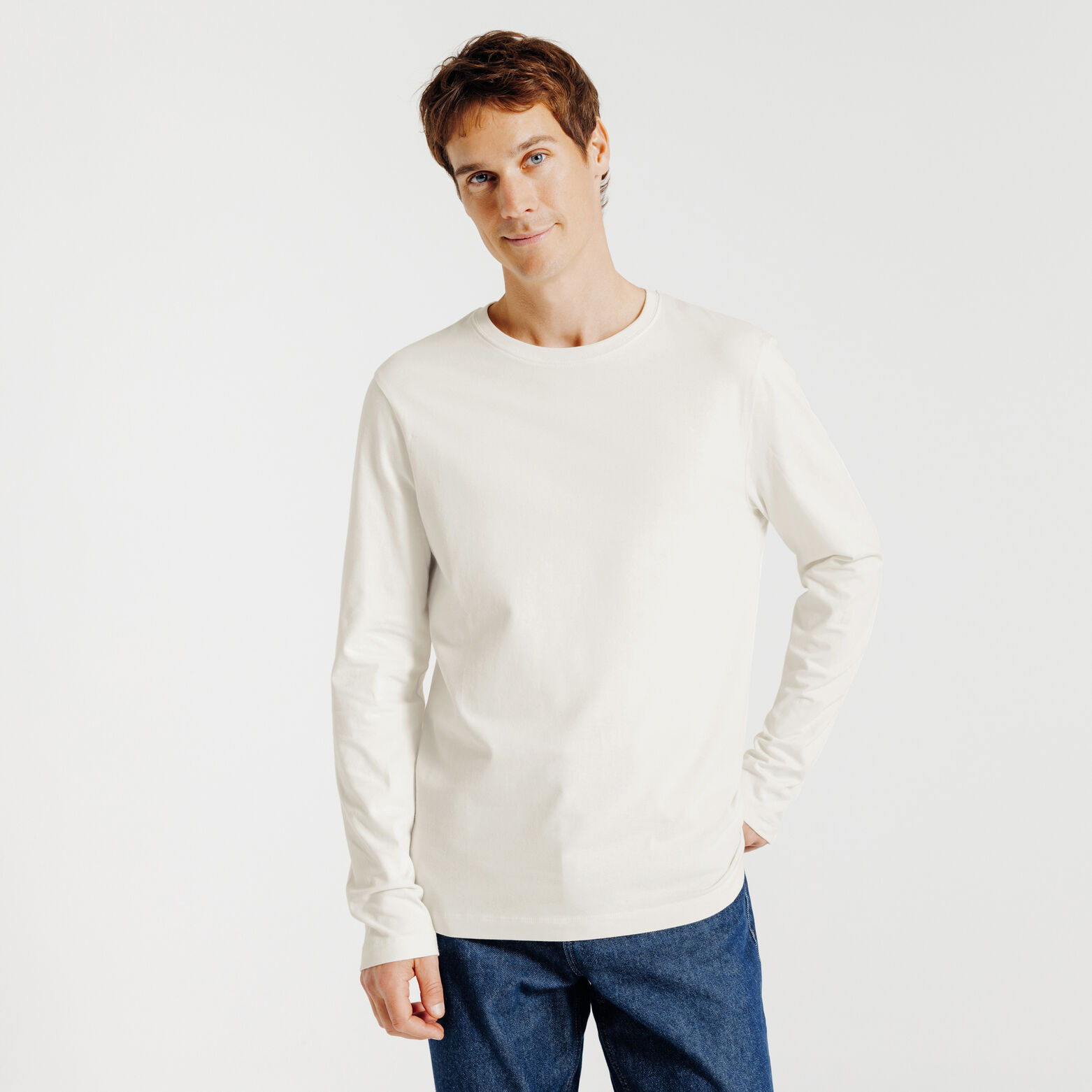 Tee shirt manches longues mati&egrave;re douce