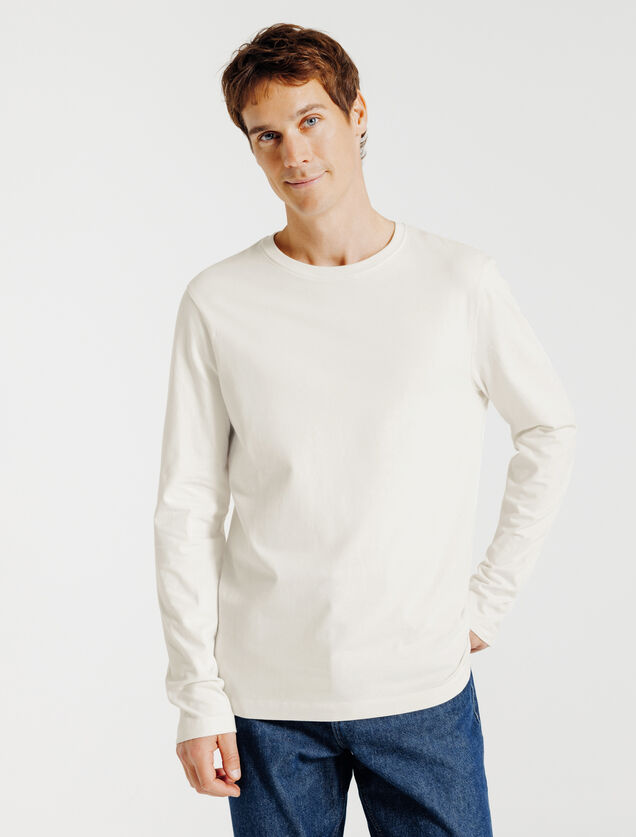 Slim basic T-shirt met ronde hals