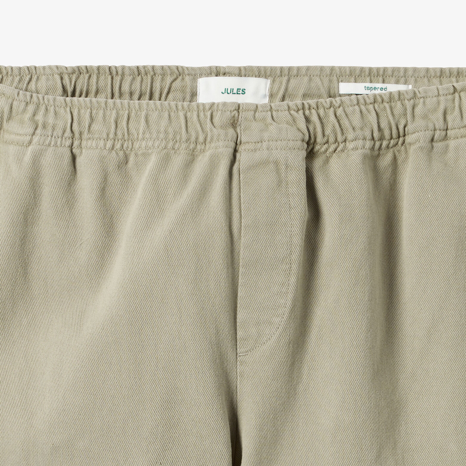 Pantalon tapered taille &eacute;lastiqu&eacute;e 100% coton