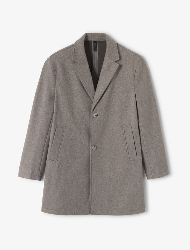 Manteau hiver long col tailleur