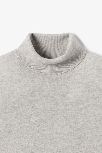 Pull col roul&eacute; m&eacute;rinos cachemire