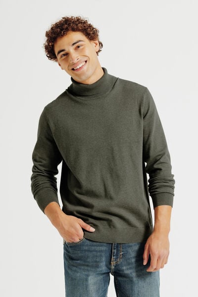 Pull col roulé
