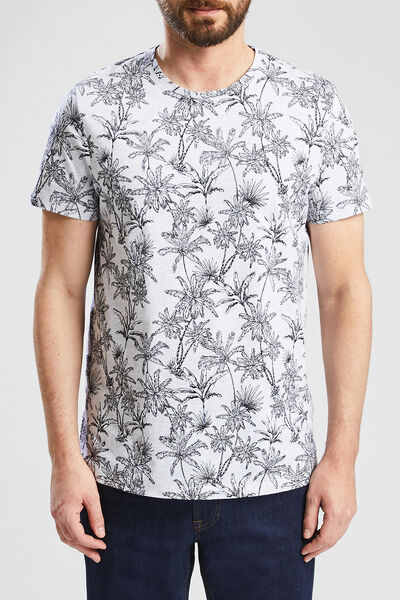 T-shirt met palmboomprint