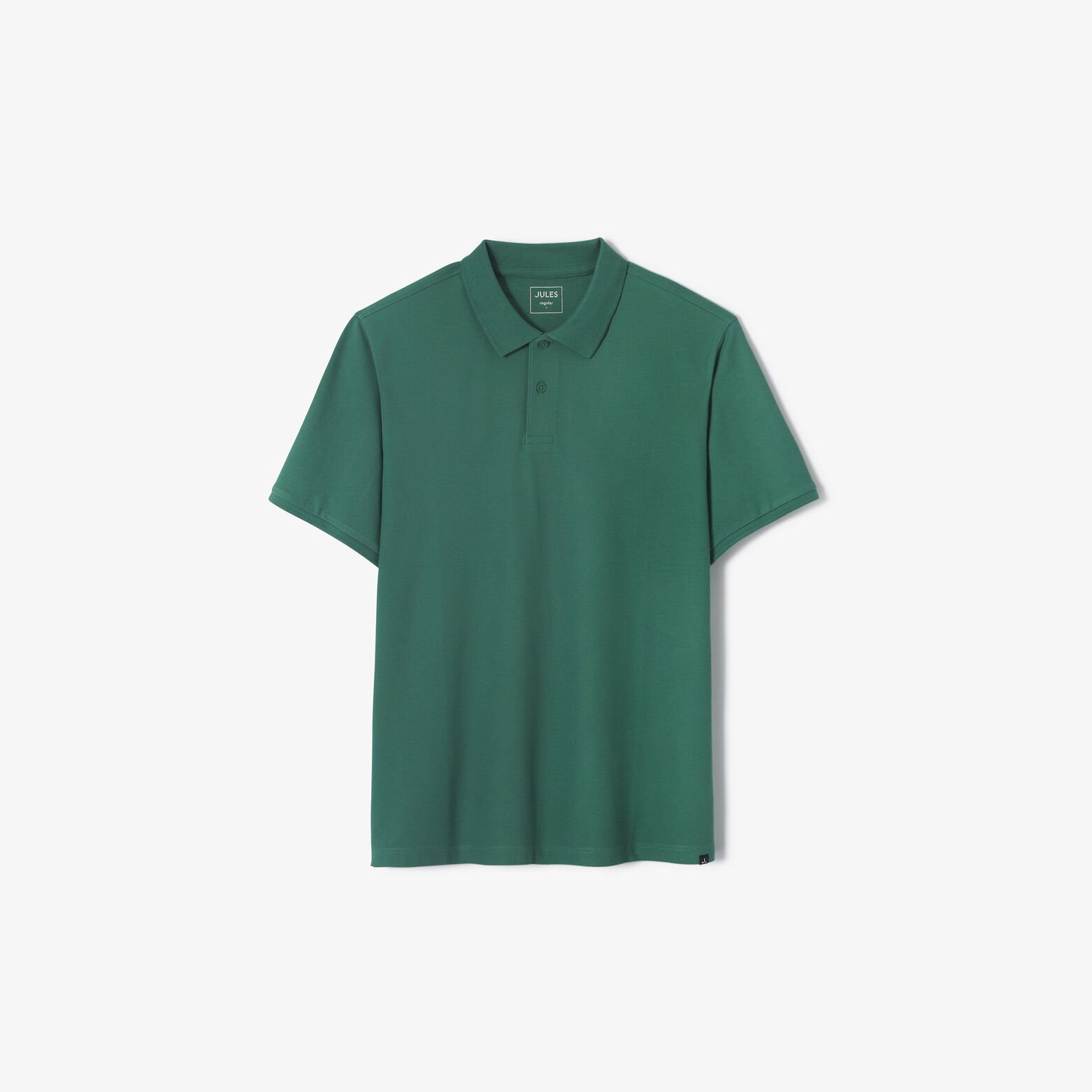 Effen polo in piqu&eacute;katoen met korte mouwen