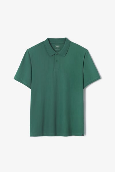 Effen polo in piqu&eacute;katoen met korte mouwen