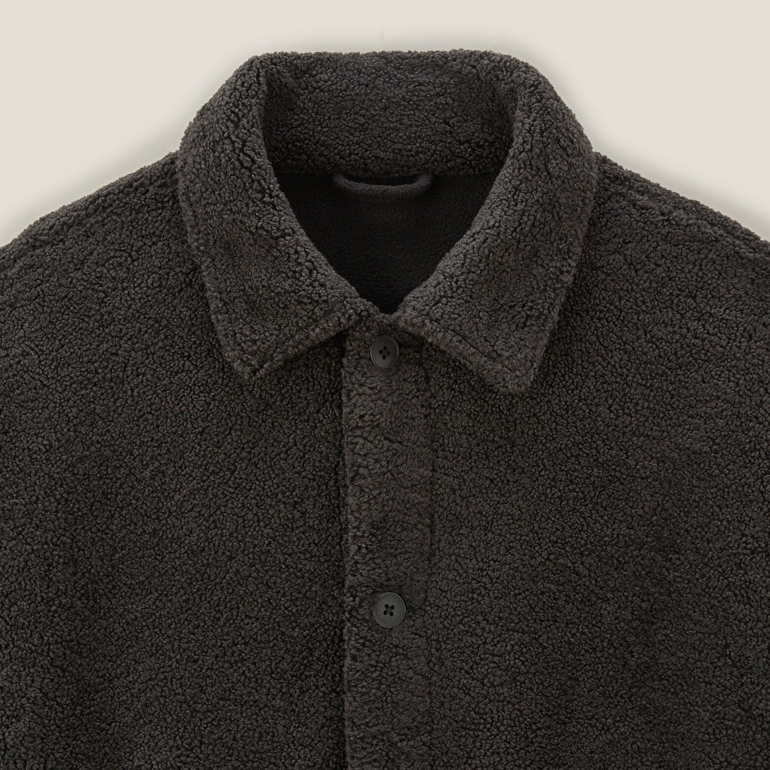 Blouson en sherpa col chemise