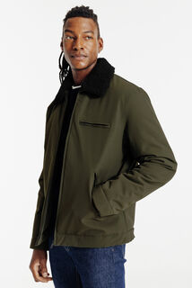Blouson col chemise en sherpa amovible