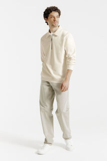 Sweat col polo zipp&eacute;