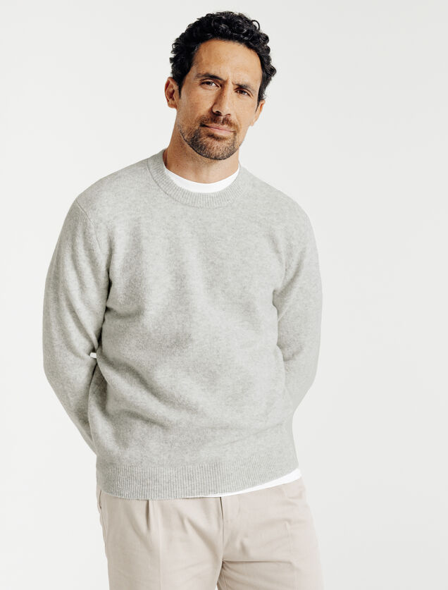 Pull col rond mousseux