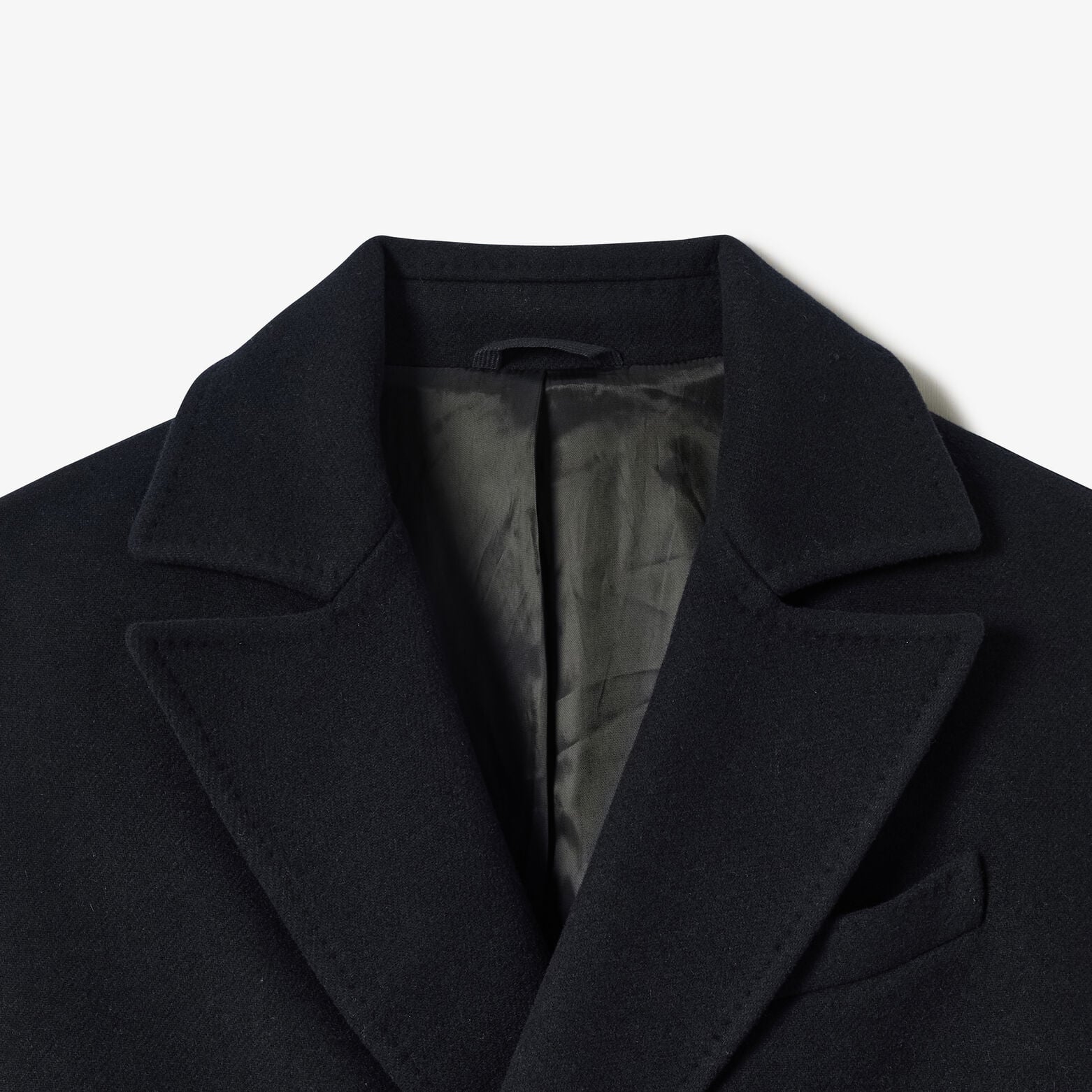Manteau long crois&eacute; laine majoritaire
