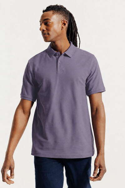 Polo manches courtes piqu&eacute; uni