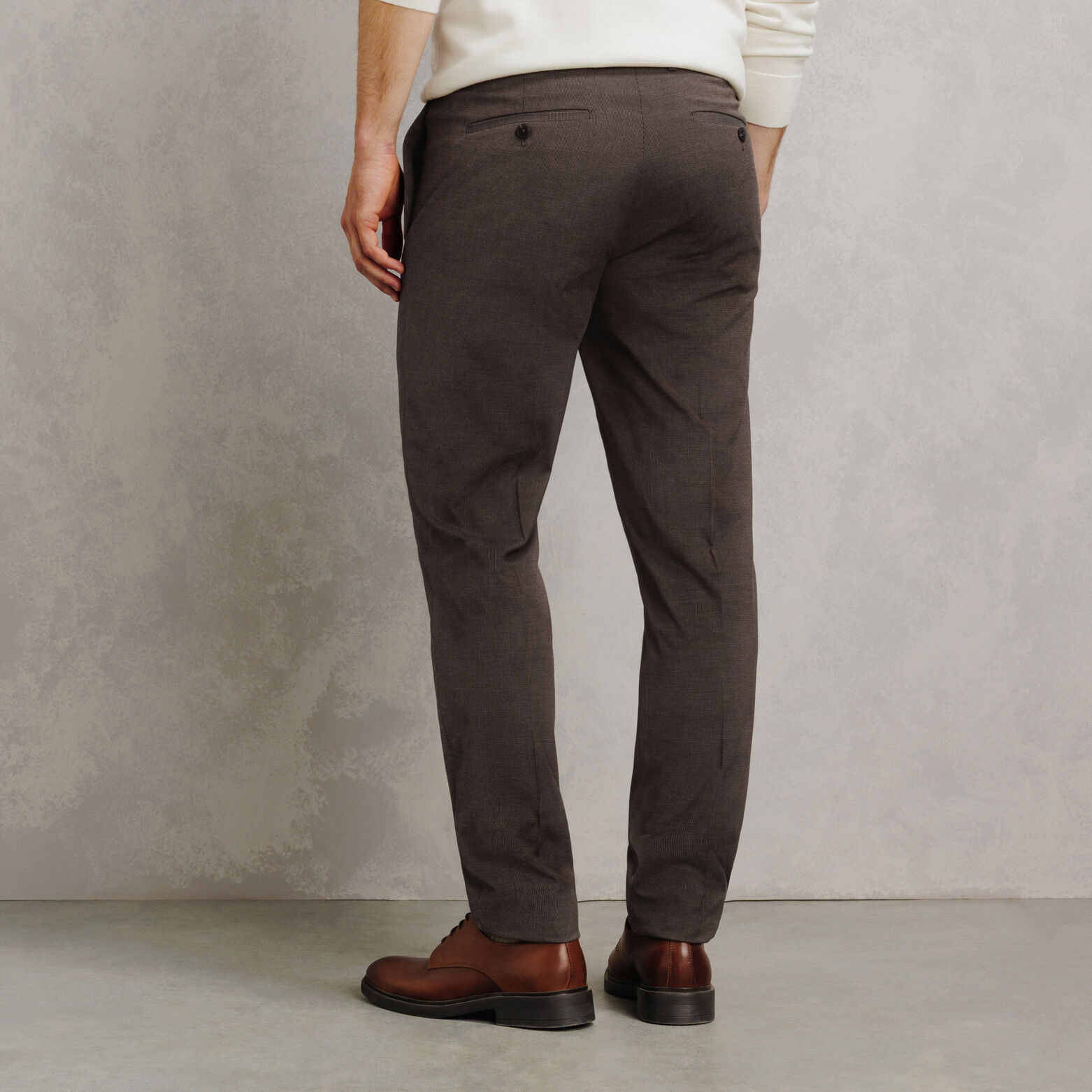 Pantalon de costume slim pied de puce