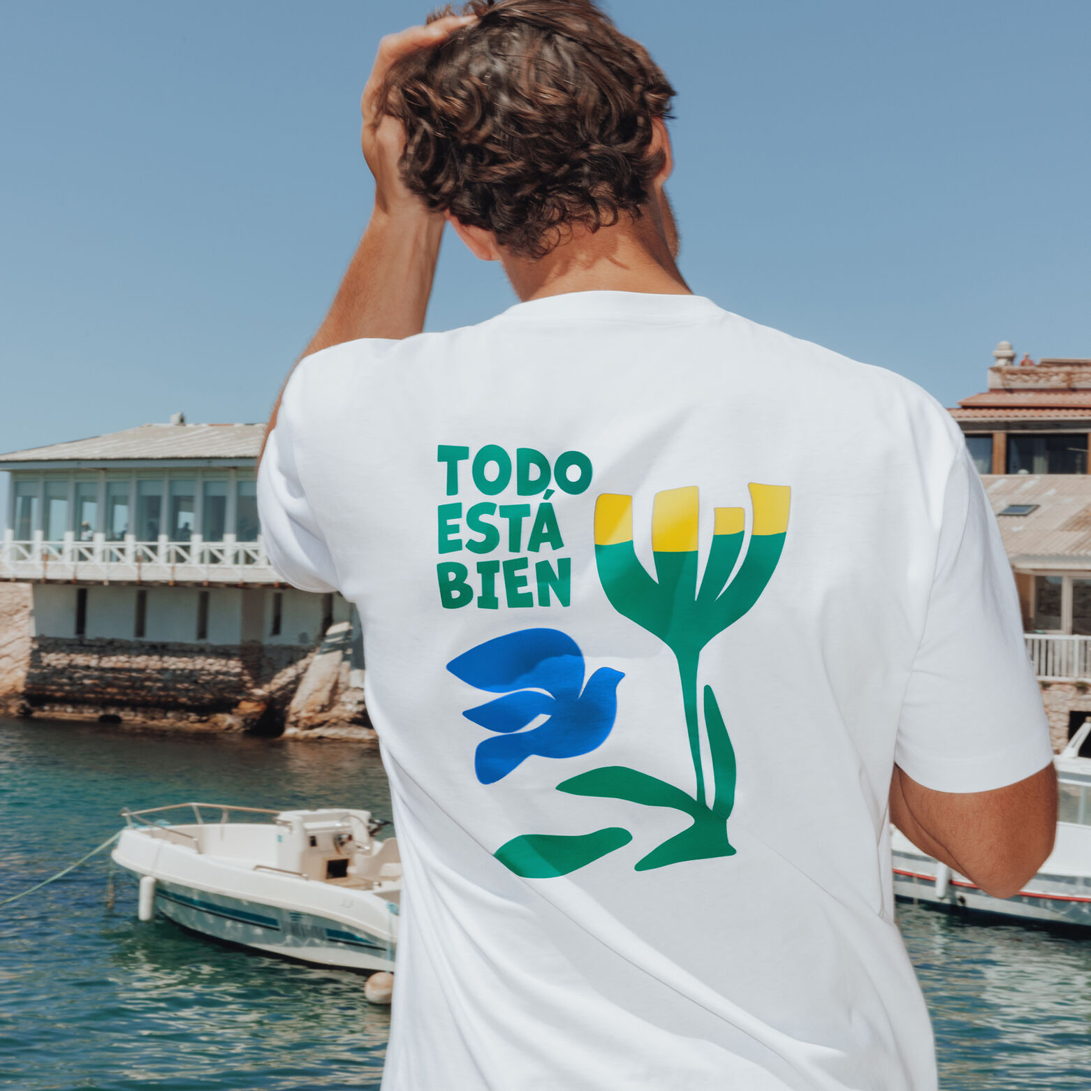Tee shirt imprim&eacute; devant dos