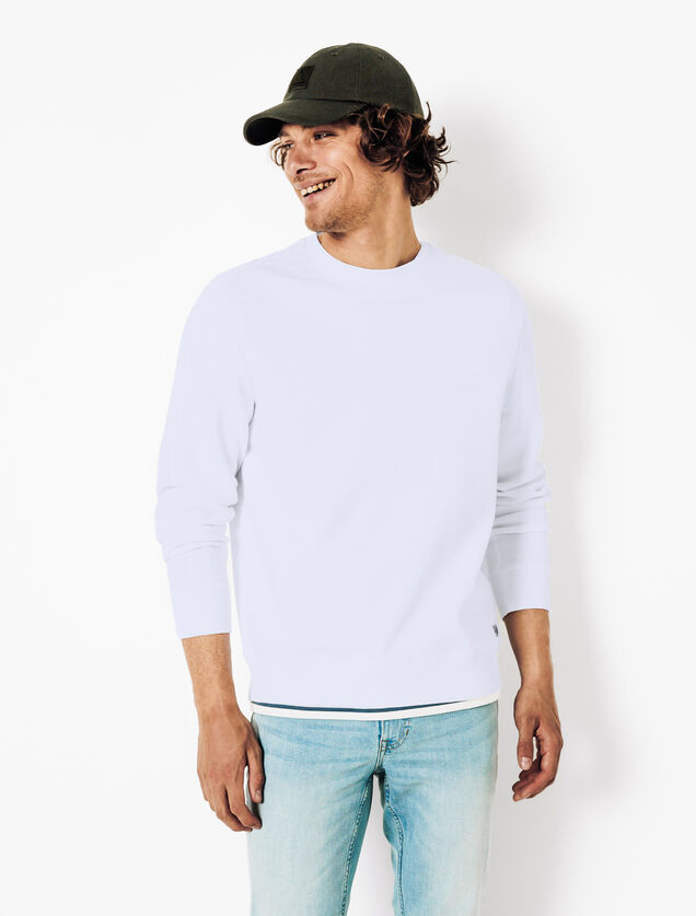 Sweat col rond texturé