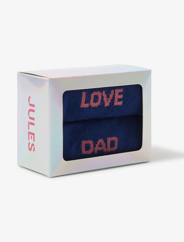 "Love dad" geschenkbox met sokken voor papa