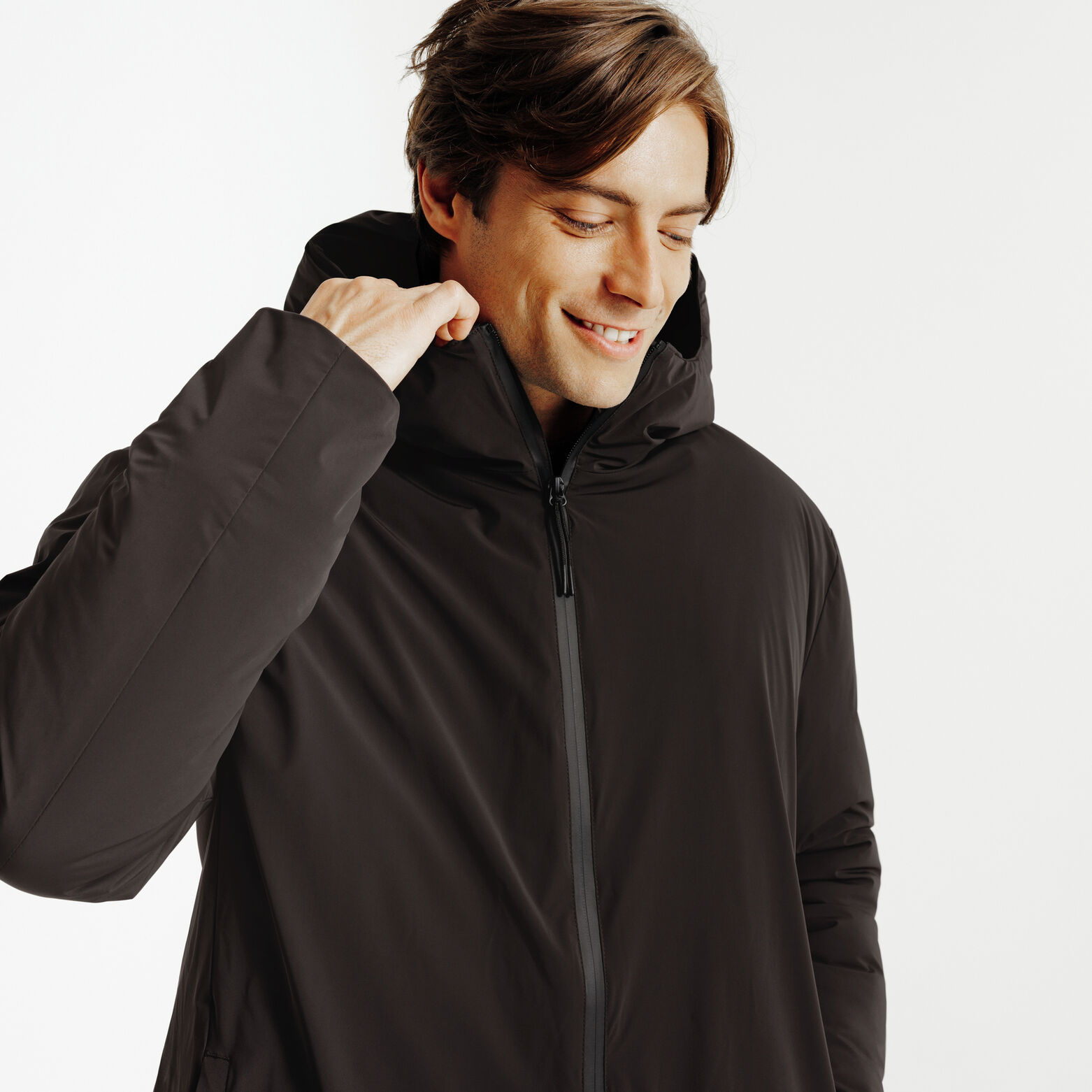 Parka longue &agrave; capuche