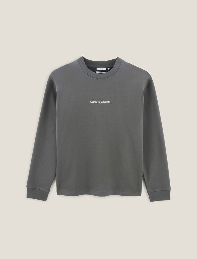 Sweat col rond imprimé devant et dos