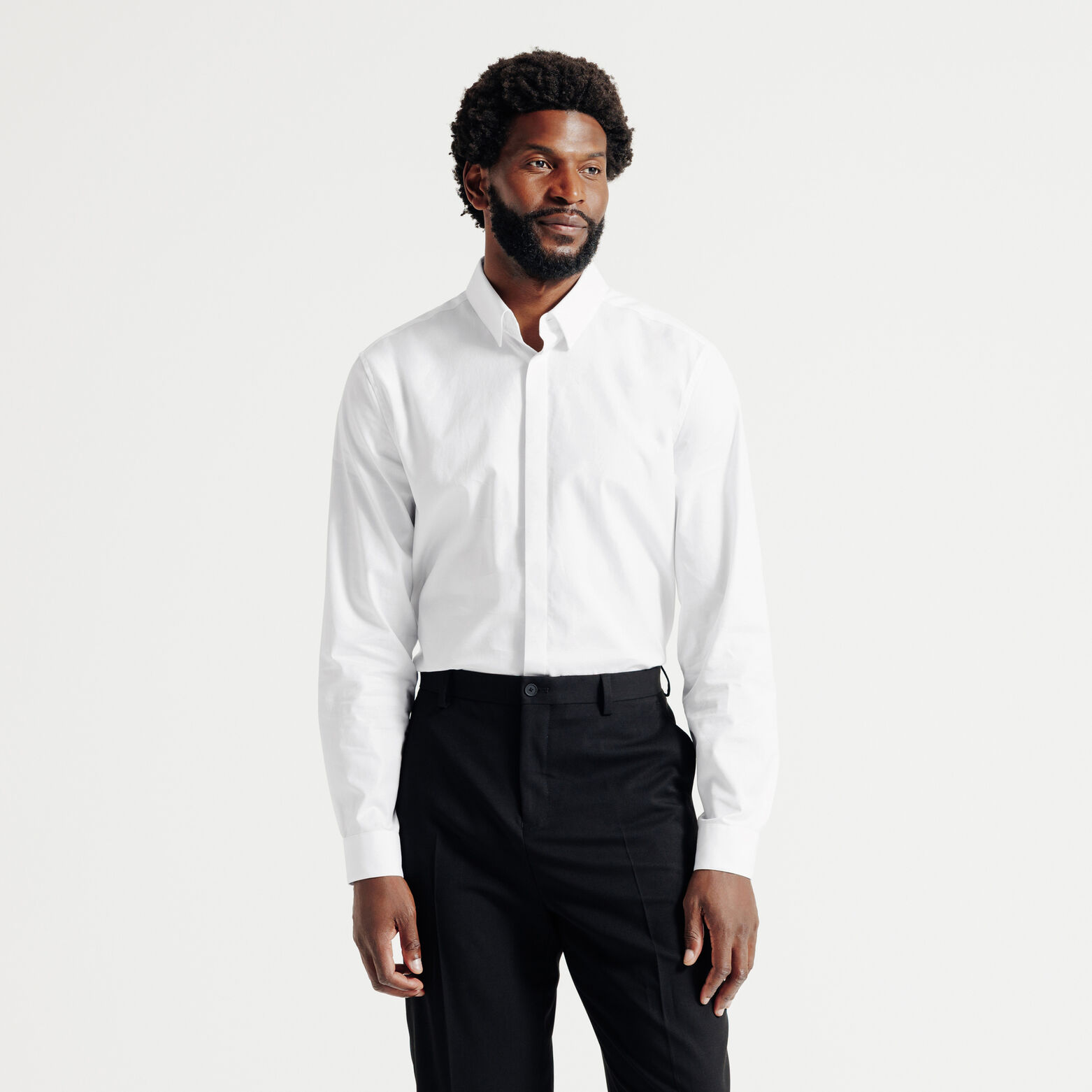 Slim fit hemd in katoen