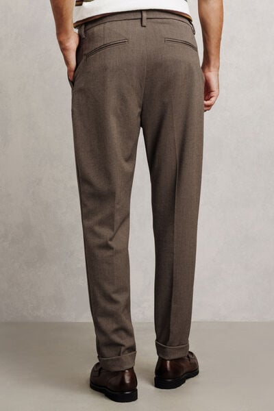 Pantalon chino tapered flanelle fantaisie
