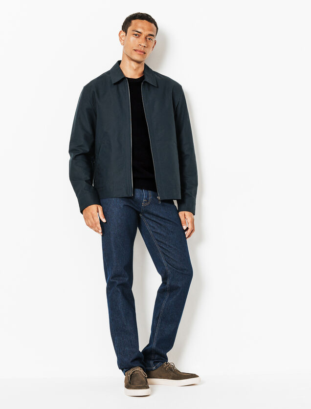 Pull col rond jeux de points fantaisie