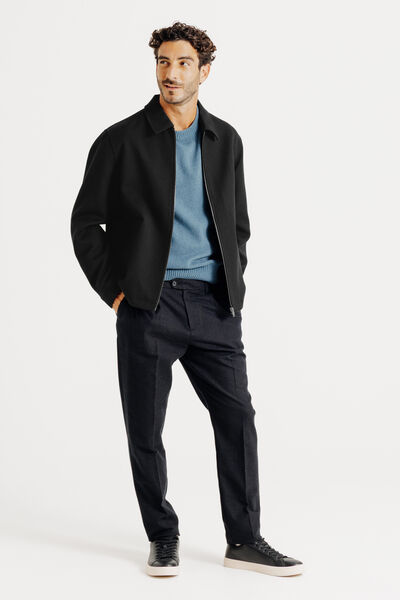 Blouson col chemise zippé