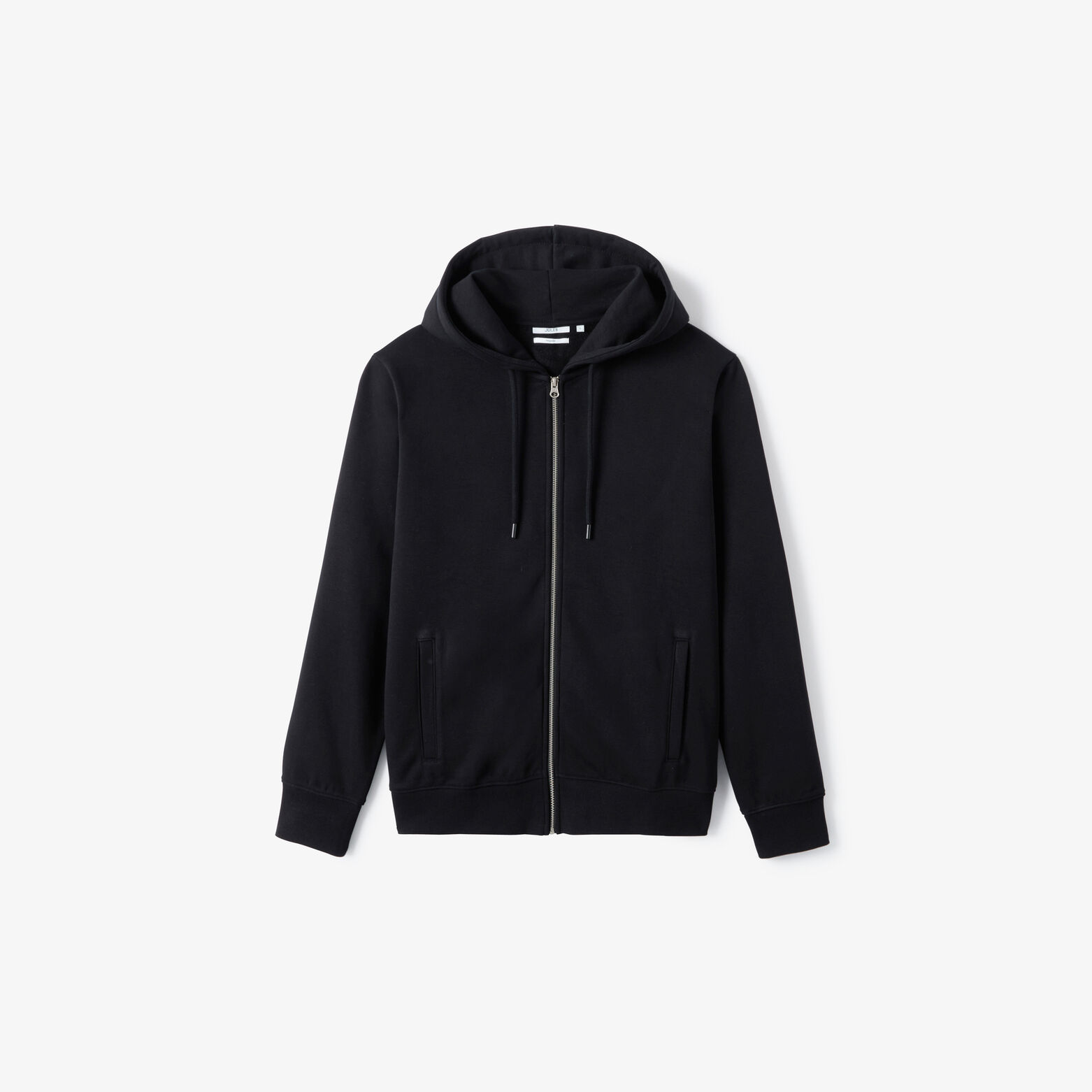 Effen molton hoodie met rits