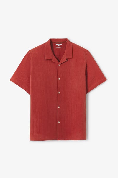 Chemisette en gaze de coton col requin