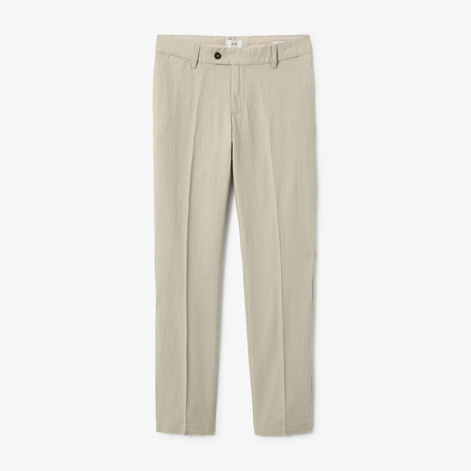 Pantalon chino straight 100% lin