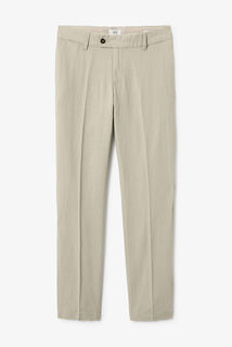 Straight fit chinobroek in 100% linnen