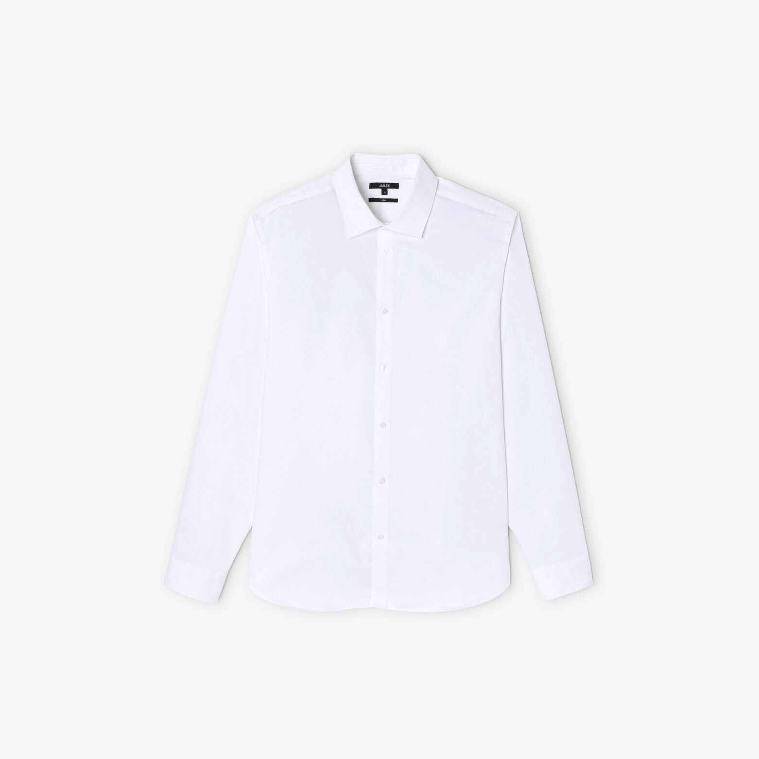 Chemise sans repassage en coton unie slim