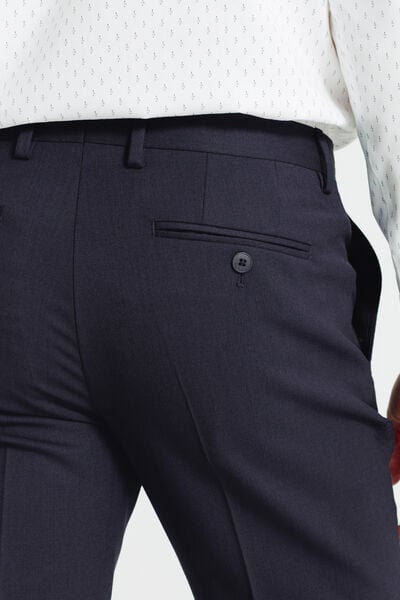 Slim fit kostuumbroek in bi-stretch
