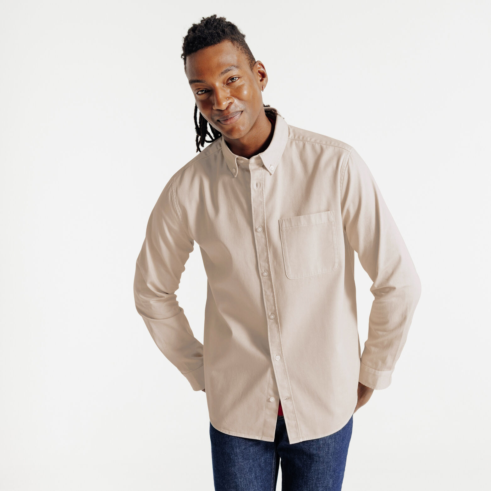 Chemise en coton unie