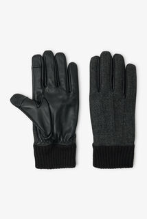 Gants en cuir et maille