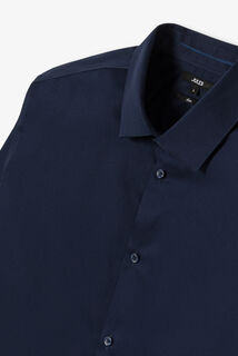 Chemise sans repassage en coton unie slim