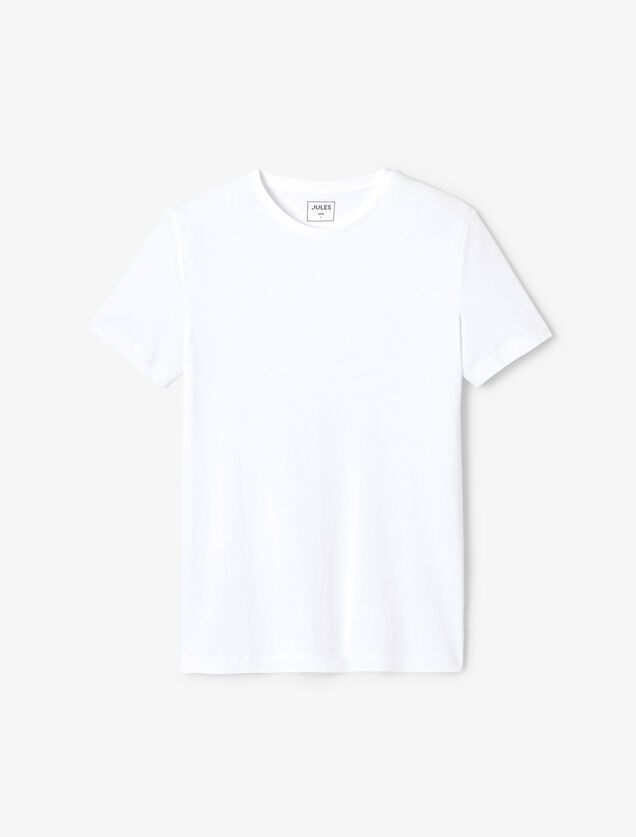 Tee shirt en coton col rond basique