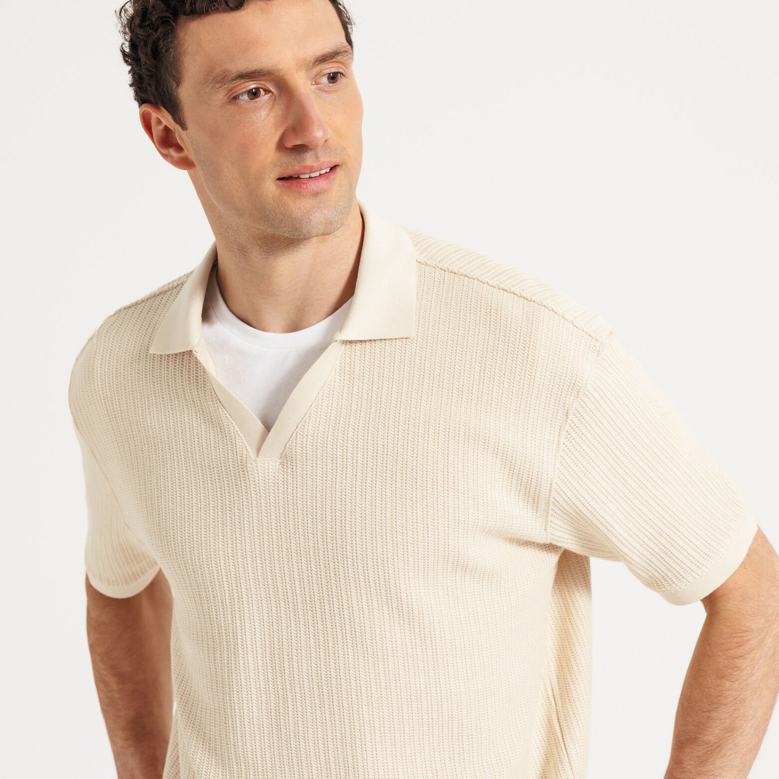 Polo manches courtes col resort