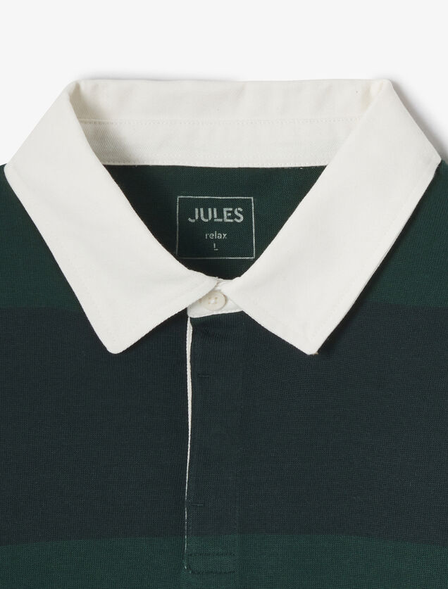 Gestreepte polo lange mouwen