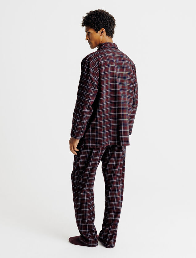 Ensemble pyjama en flanelle &agrave; carreaux