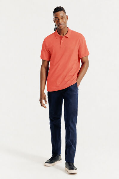 Polo manches courtes piqu&eacute; uni