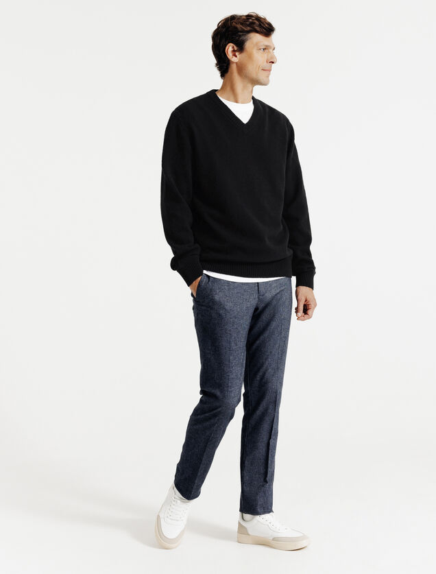 Trui V-hals in lambswool