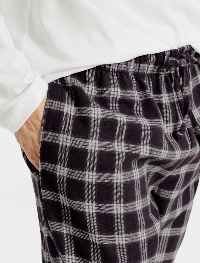 Ensemble pyjama en flanelle &agrave; carreaux