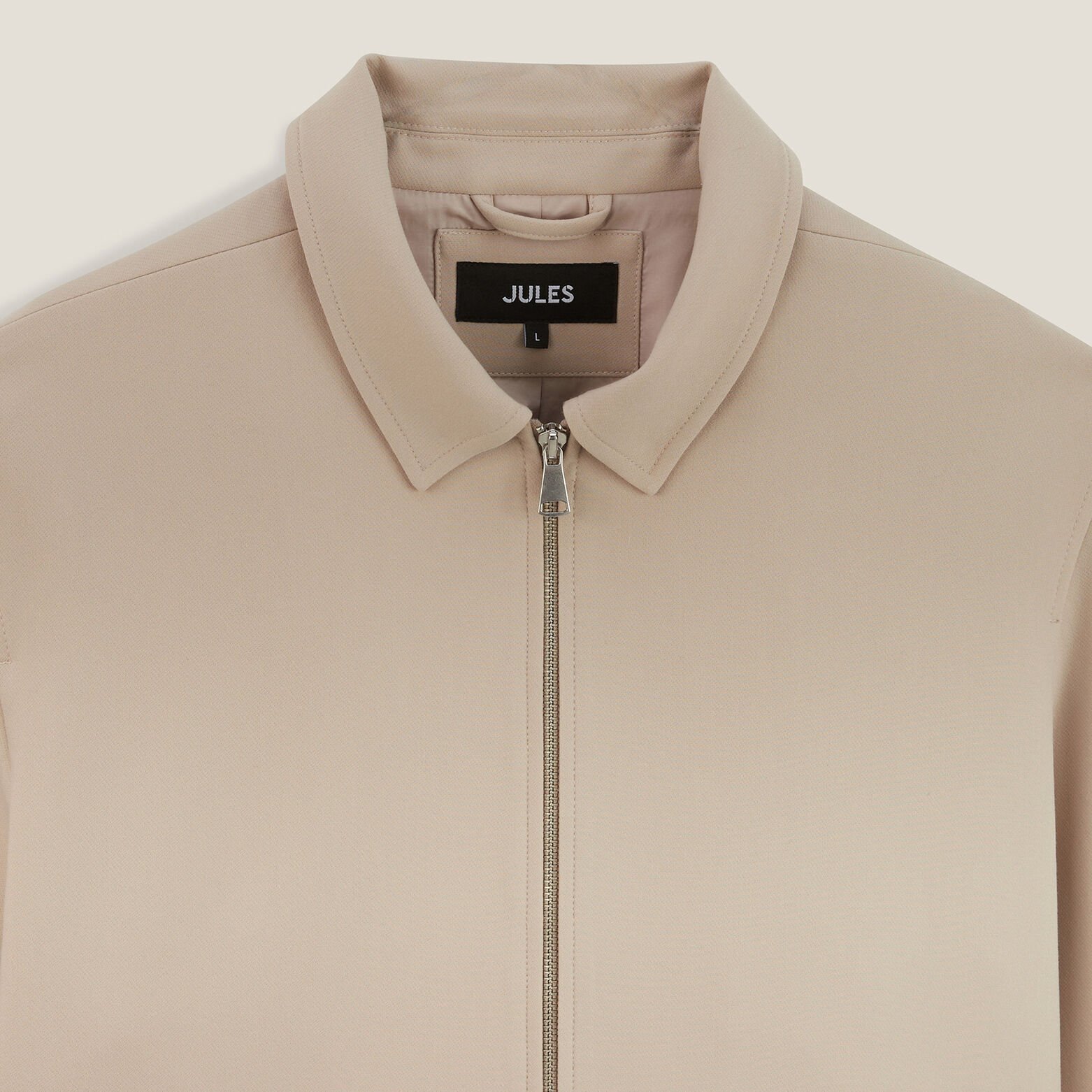 Veste mi-saison zipp&eacute;e col chemise